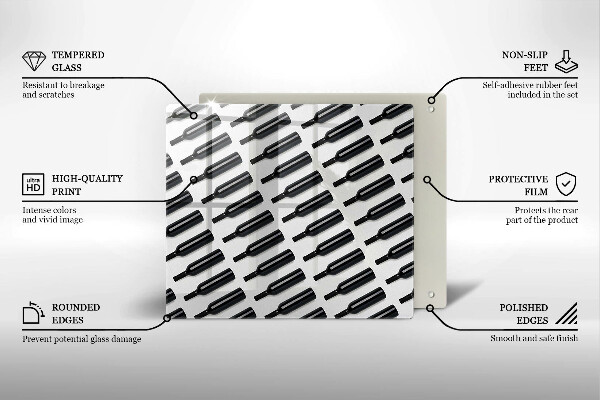 Ceranfeld schutz Schwarze Weinflaschen