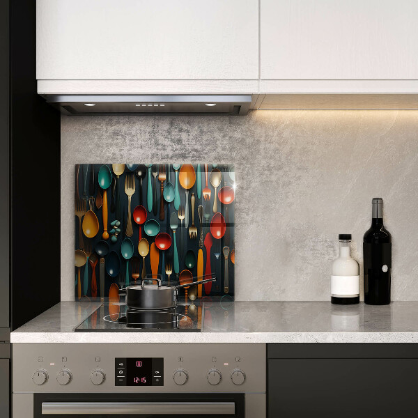 Ceranfeld schutz Bunte Löffel und Gabeln