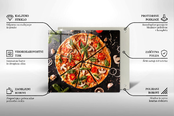 Ceranfeld schutz Pizza mit Pilzen