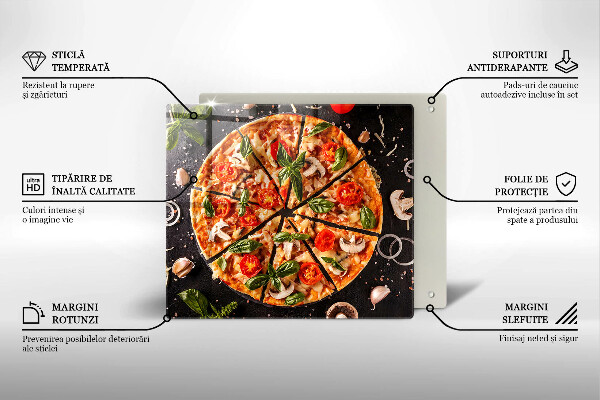 Ceranfeld schutz Pizza mit Pilzen