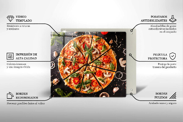 Ceranfeld schutz Pizza mit Pilzen