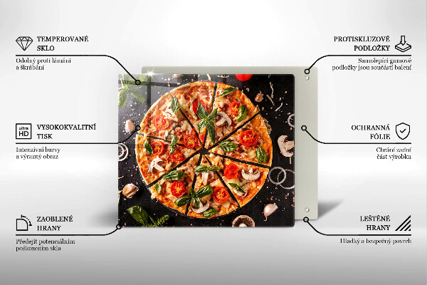 Ceranfeld schutz Pizza mit Pilzen