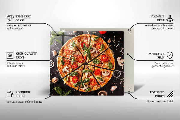 Ceranfeld schutz Pizza mit Pilzen