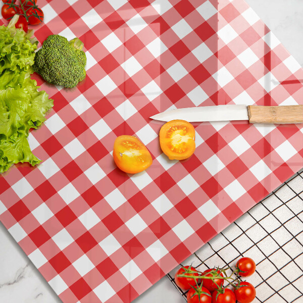 Ceranfeld schutz Rot-weißes Karomuster