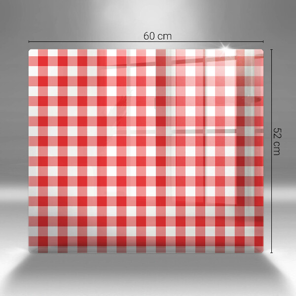Ceranfeld schutz Rot-weißes Karomuster