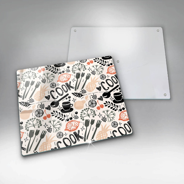 Ceranfeld schutz Cartoon-Küchenmotiv