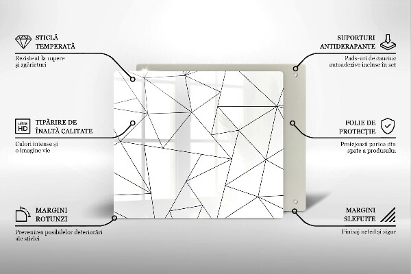 Ceranfeld schutz Weiße Dreiecke