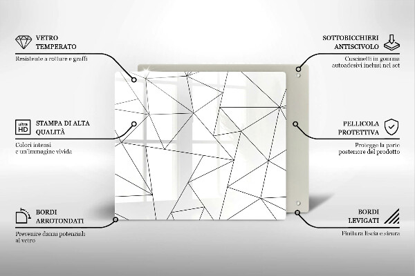 Ceranfeld schutz Weiße Dreiecke