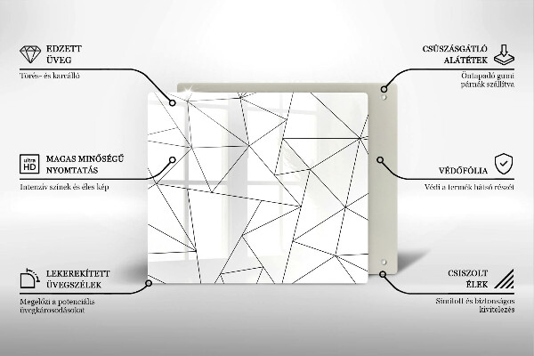 Ceranfeld schutz Weiße Dreiecke