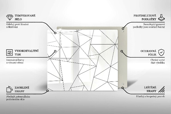 Ceranfeld schutz Weiße Dreiecke