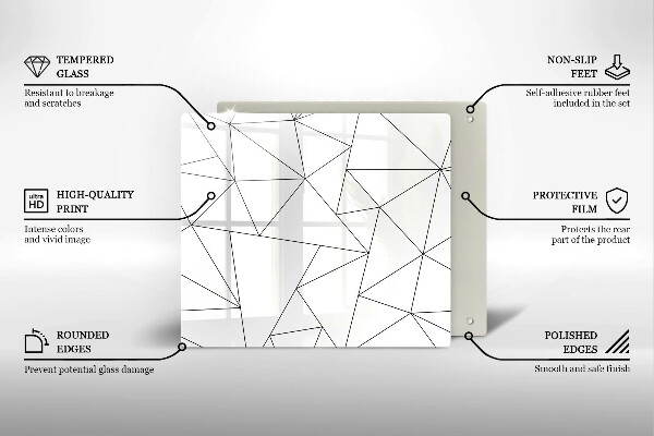 Ceranfeld schutz Weiße Dreiecke