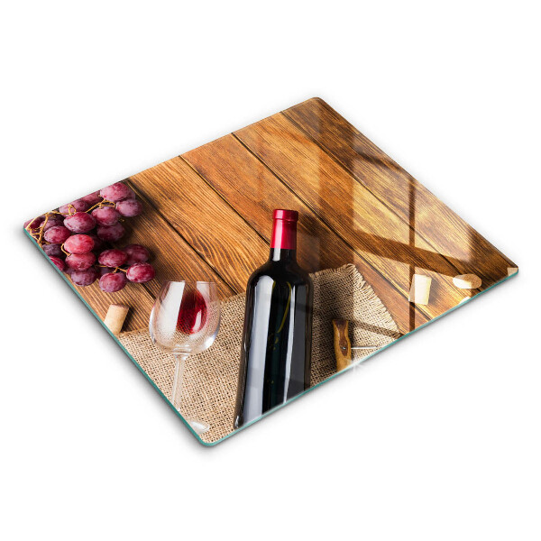 Herdplattenabdeckung Eine Flasche Rotwein