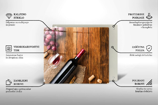 Herdplattenabdeckung Eine Flasche Rotwein
