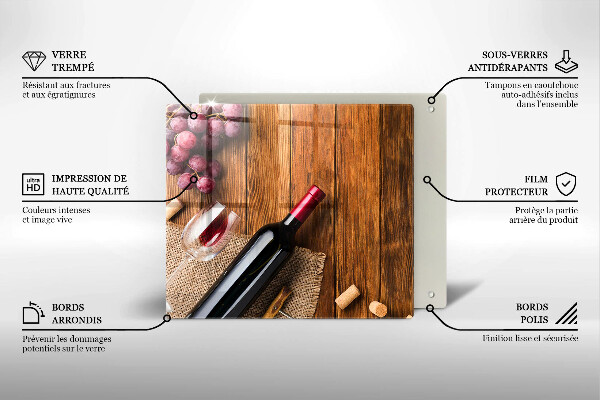 Herdplattenabdeckung Eine Flasche Rotwein