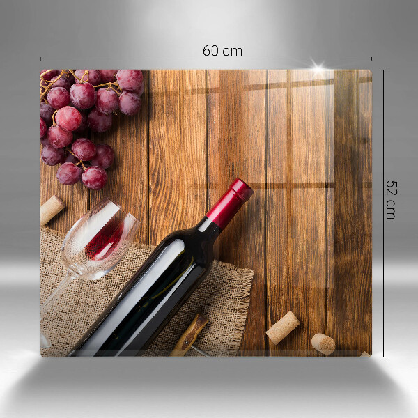 Herdplattenabdeckung Eine Flasche Rotwein