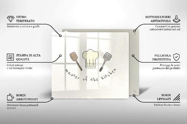 Herdplattenabdeckung Master of the Kitchen