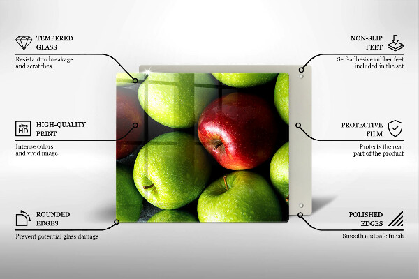 Herdplattenabdeckung Saftige Äpfel