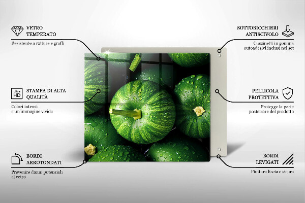 Herdplattenabdeckung Grüne Kürbisse