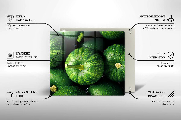 Herdplattenabdeckung Grüne Kürbisse