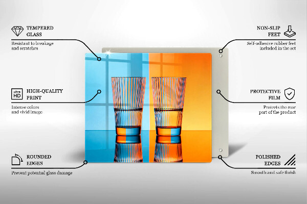 Herdplattenabdeckung Zwei Gläser Wasser