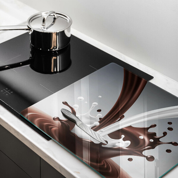 Herdplattenabdeckung Milch und Schokolade