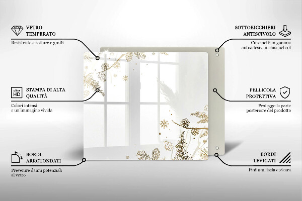Herdplattenabdeckung Winterdekorationen