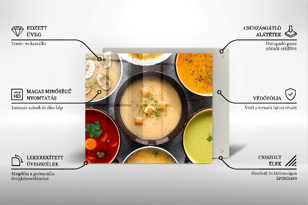 Herdplattenabdeckung Bunte Suppen