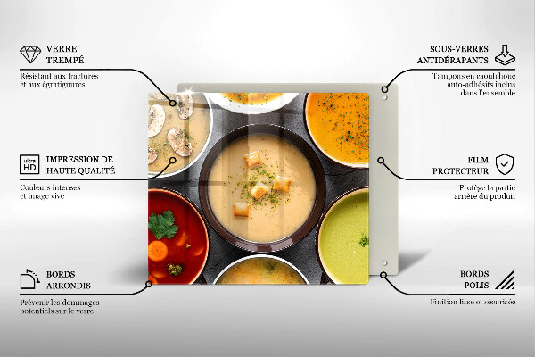 Herdplattenabdeckung Bunte Suppen