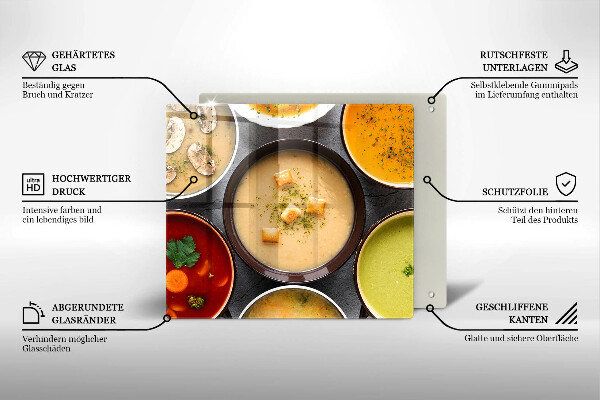 Herdplattenabdeckung Bunte Suppen