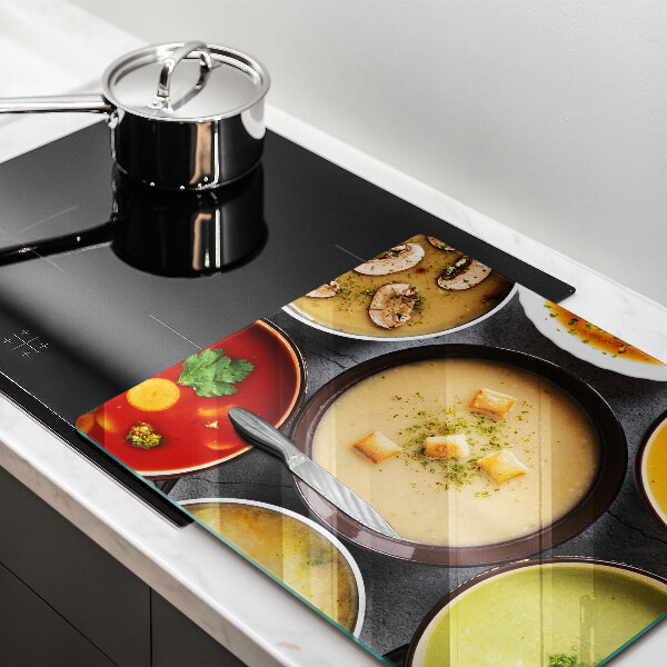 Herdplattenabdeckung Bunte Suppen