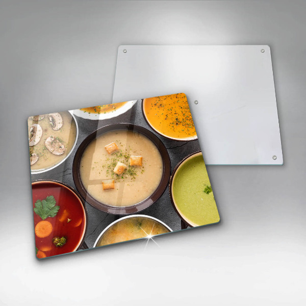 Herdplattenabdeckung Bunte Suppen