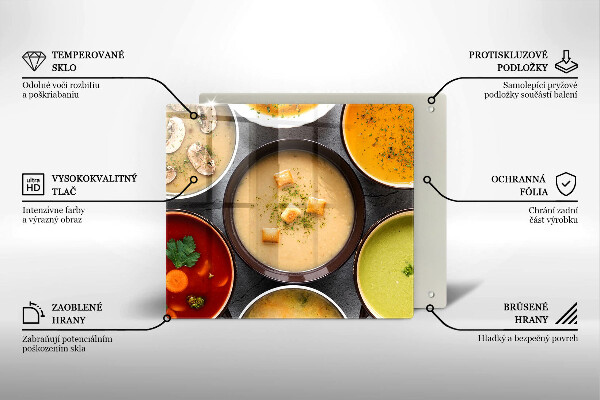 Herdplattenabdeckung Bunte Suppen