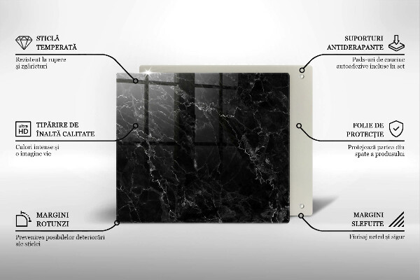 Ceranfeldabdeckung Eleganter Marmor