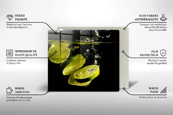 Ceranfeld schutz Limetten im Wasser