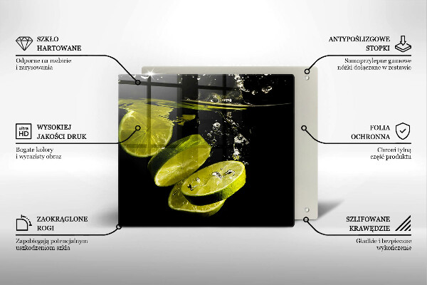 Ceranfeld schutz Limetten im Wasser