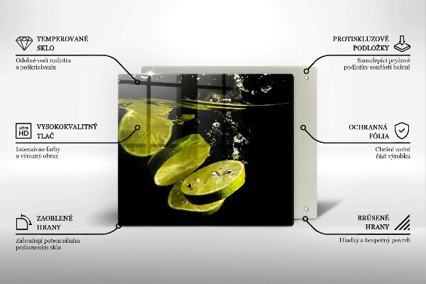 Ceranfeld schutz Limetten im Wasser