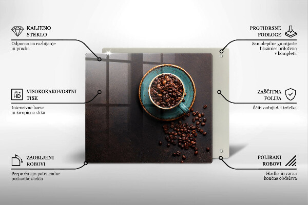 Ceranfeld schutz Eine Tasse Kaffeebohnen