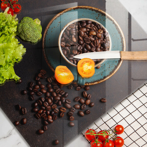 Ceranfeld schutz Eine Tasse Kaffeebohnen