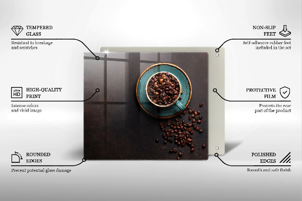 Ceranfeld schutz Eine Tasse Kaffeebohnen