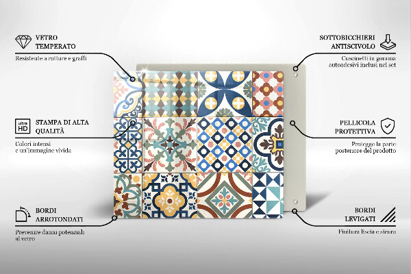 Herdplattenabdeckung Dekorative Fliesen