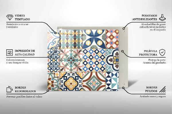 Herdplattenabdeckung Dekorative Fliesen