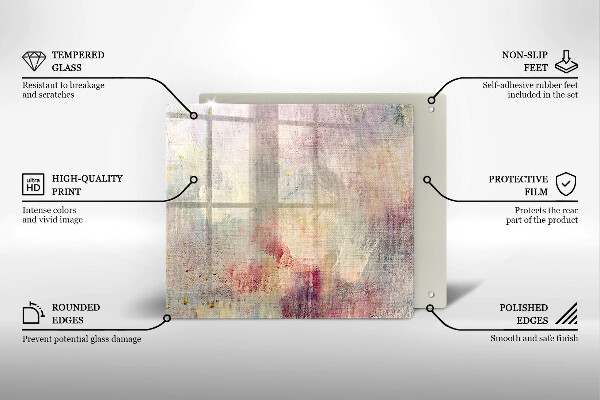 Herdplattenabdeckung Malen Sie den Texturhintergrund