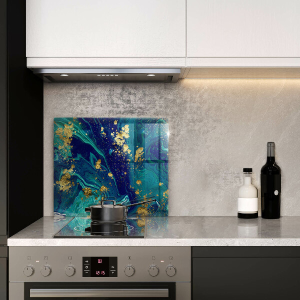 Herdplattenabdeckung Abstraktion mit Gold