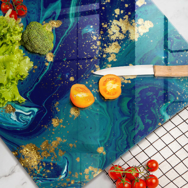 Herdplattenabdeckung Abstraktion mit Gold