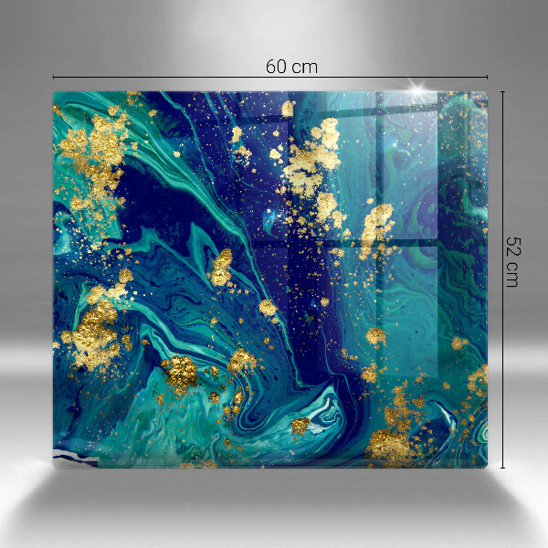 Herdplattenabdeckung Abstraktion mit Gold