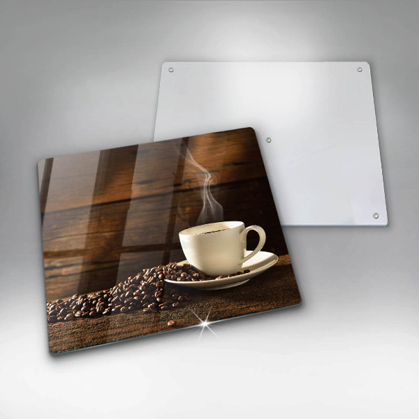 Herdplattenabdeckung Kaffeetasse aus Holz