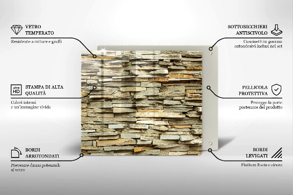 Herdplattenabdeckung Dekorative Steine