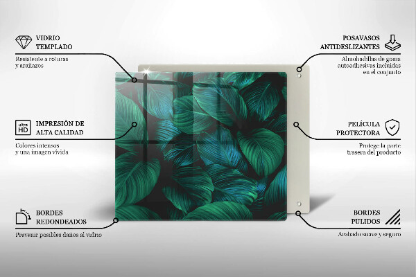 Ceranfeldabdeckung Dschungelblätter