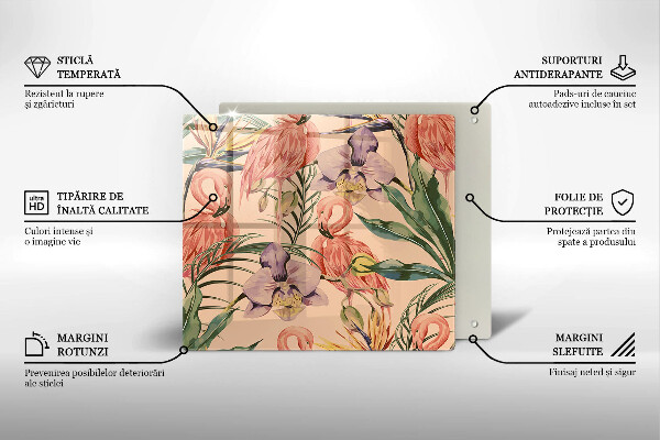 Ceranfeld schutz Flamingos-Illustration