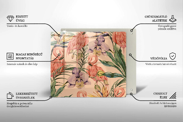 Ceranfeld schutz Flamingos-Illustration